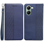 For Xiaomi Poco X7 Pro 5G / Redmi Turbo 4 5G Wallet Phone Case Checkered Pattern Imprint Leather Flip Cover with Wrist Strap