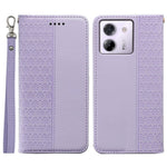 For Xiaomi Poco M7 Pro 5G Wallet Phone Case Checkered Pattern Imprint Leather Flip Cover with Wrist Strap