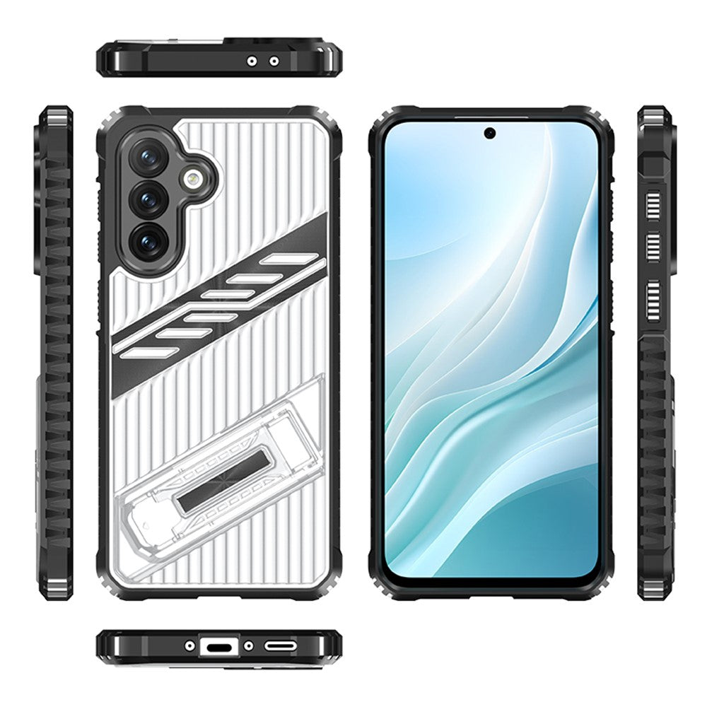 Samsung Galaxy A15 5G / 4G Skal Hopfällbart Stativ PC + TPU Fallskyddande mobilskal
