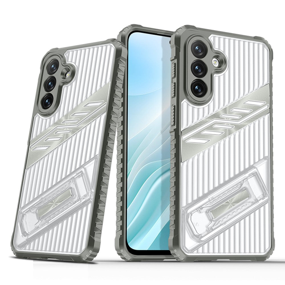 Samsung Galaxy A15 5G / 4G Skal Hopfällbart Stativ PC + TPU Fallskyddande mobilskal