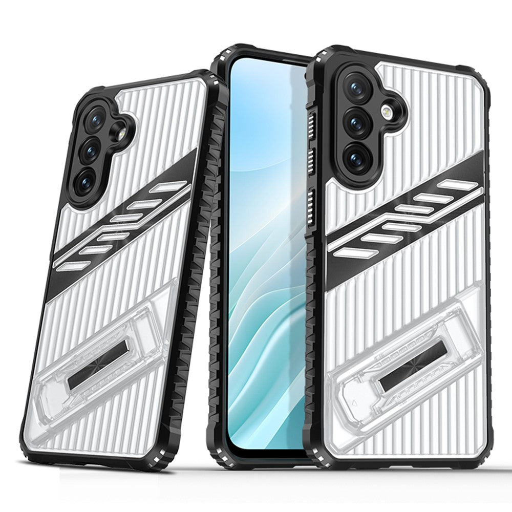 Samsung Galaxy A24 4G (162,1 x 77,6 x 8,3 mm) skal vikbart stöd PC + TPU fallskyddande mobilskal