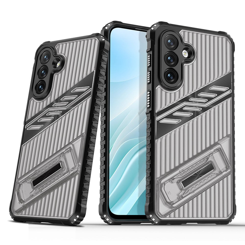 Samsung Galaxy A24 4G (162,1 x 77,6 x 8,3 mm) skal vikbart stöd PC + TPU fallskyddande mobilskal