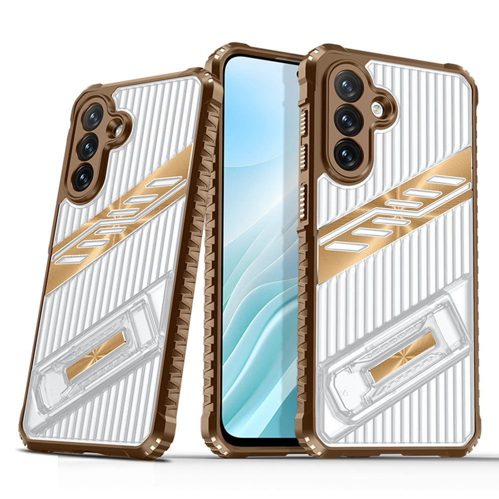 Samsung Galaxy A24 4G (162,1 x 77,6 x 8,3 mm) skal vikbart stöd PC + TPU fallskyddande mobilskal