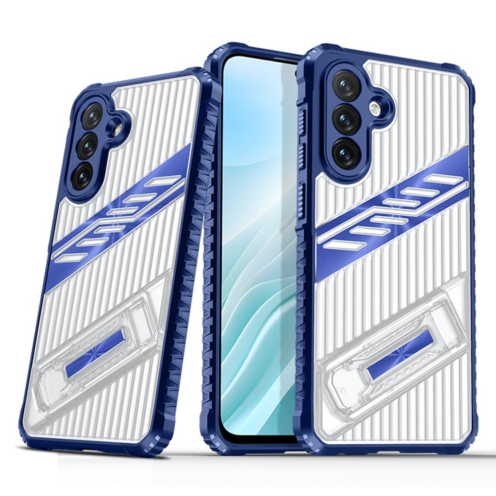 Samsung Galaxy A24 4G (162,1 x 77,6 x 8,3 mm) skal vikbart stöd PC + TPU fallskyddande mobilskal