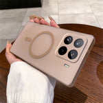 For Xiaomi 15 Pro Magnetic Case Frosted PC Phone Cover with Camera Lens Protector