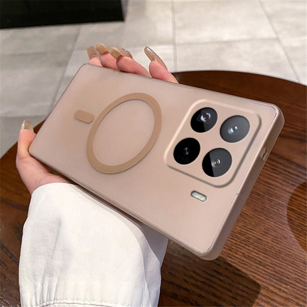 For Xiaomi 15 Pro Magnetic Case Frosted PC Phone Cover with Camera Lens Protector