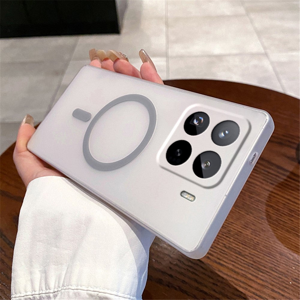 For Xiaomi 15 Pro Magnetic Case Frosted PC Phone Cover with Camera Lens Protector