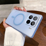 For Xiaomi 15 Pro Magnetic Case Frosted PC Phone Cover with Camera Lens Protector