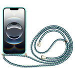For iPhone 17th / 16th Case Biodegradable Wheat Straw + TPU Phone Cover with Long Lanyard