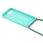 For iPhone 17th / 16th Case Biodegradable Wheat Straw + TPU Phone Cover with Long Lanyard