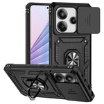 For Xiaomi Redmi Note 14 4G (163.25mm) Case PC + TPU Phone Cover with Lens Protection Kickstand