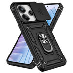 For Xiaomi Redmi Note 14 4G (163.25mm) Case PC + TPU Phone Cover with Lens Protection Kickstand