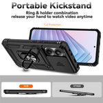For Xiaomi Redmi Note 14 4G (163.25mm) Case PC + TPU Phone Cover with Lens Protection Kickstand