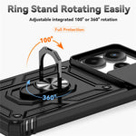 For Xiaomi Redmi Note 14 4G (163.25mm) Case PC + TPU Phone Cover with Lens Protection Kickstand