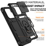 For Xiaomi Redmi Note 14 4G (163.25mm) Case PC + TPU Phone Cover with Lens Protection Kickstand