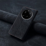 For Xiaomi 15 Ultra Case Jeans Cloth Texture Anti-Scratch Leather Stand Phone Cover