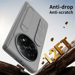 For Oppo Find N5 5G Case Kickstand Wristband PC Phone Cover with Tempered Glass Film