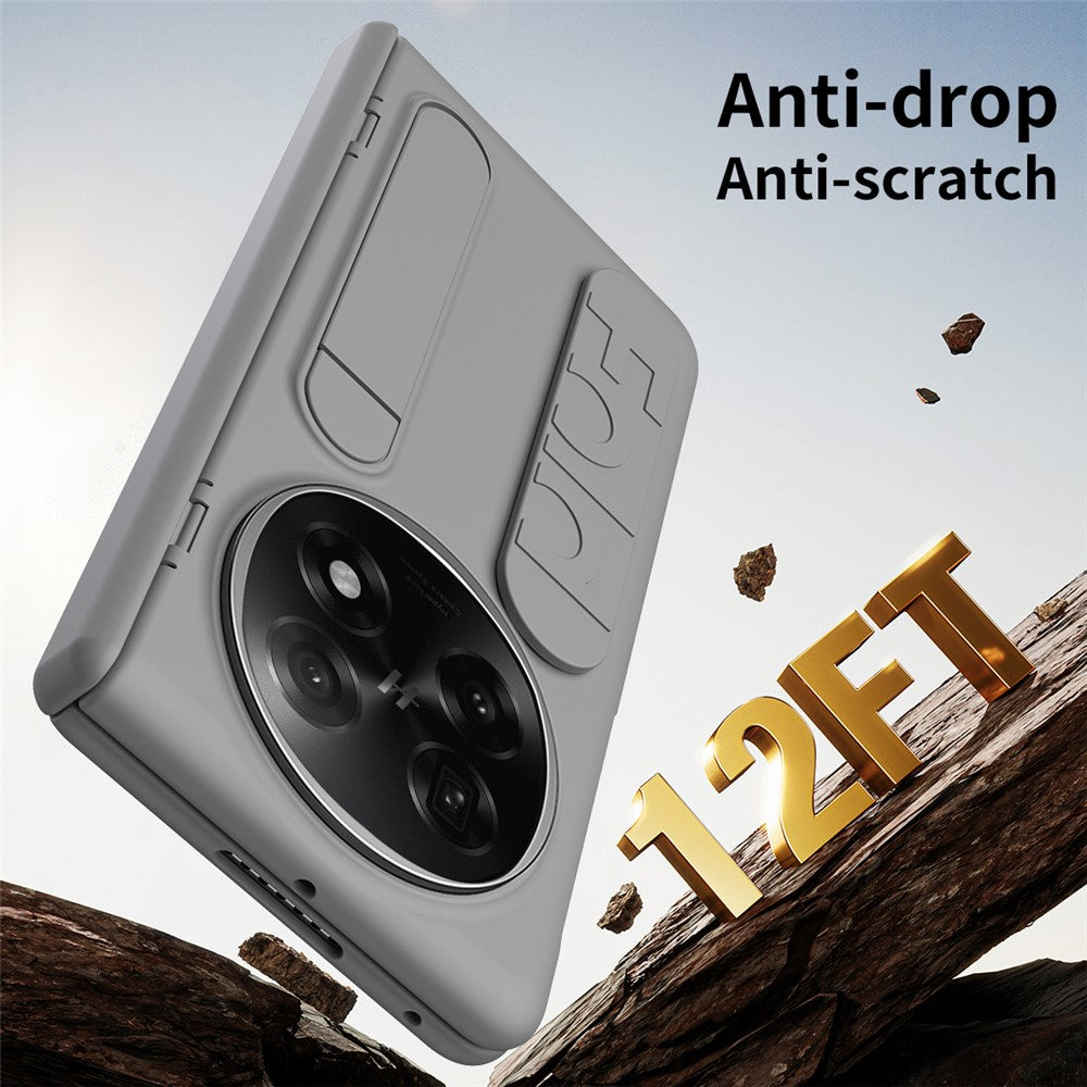 For Oppo Find N5 5G Case Kickstand Wristband PC Phone Cover with Tempered Glass Film