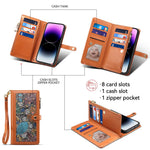 ESEBLE Galaxy Series For Samsung Galaxy S25 Edge Case Leather Zipper Phone Cover RFID Blocking