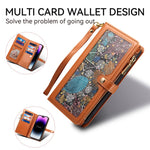 ESEBLE Galaxy Series For Samsung Galaxy S25 Edge Case Leather Zipper Phone Cover RFID Blocking