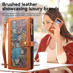 ESEBLE Galaxy Series For Samsung Galaxy S25 Edge Case Leather Zipper Phone Cover RFID Blocking