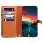 ESEBLE Galaxy Series For Samsung Galaxy S25 Edge Case Leather Zipper Phone Cover RFID Blocking