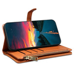 ESEBLE Galaxy Series For Samsung Galaxy S25 Edge Case Leather Zipper Phone Cover RFID Blocking