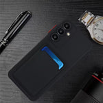 Til Samsung Galaxy A56 5G cover med kortlomme, mat og fingeraftryksfri bagside
