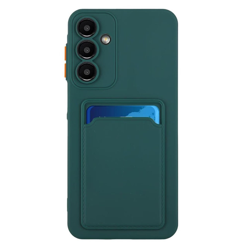 Til Samsung Galaxy A56 5G cover med kortlomme, mat og fingeraftryksfri bagside