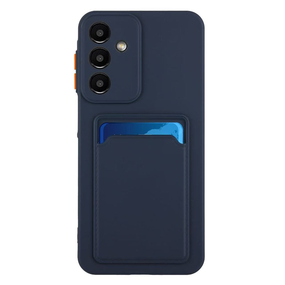 Til Samsung Galaxy A56 5G cover med kortlomme, mat og fingeraftryksfri bagside