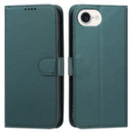 For iPhone 17th / 16th Leather Case Wallet Stand Solid Color Anti-Drop Phone Cover