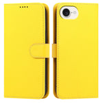 For iPhone 17th / 16th Leather Case Wallet Stand Solid Color Anti-Drop Phone Cover