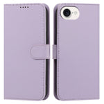 For iPhone 17th / 16th Leather Case Wallet Stand Solid Color Anti-Drop Phone Cover