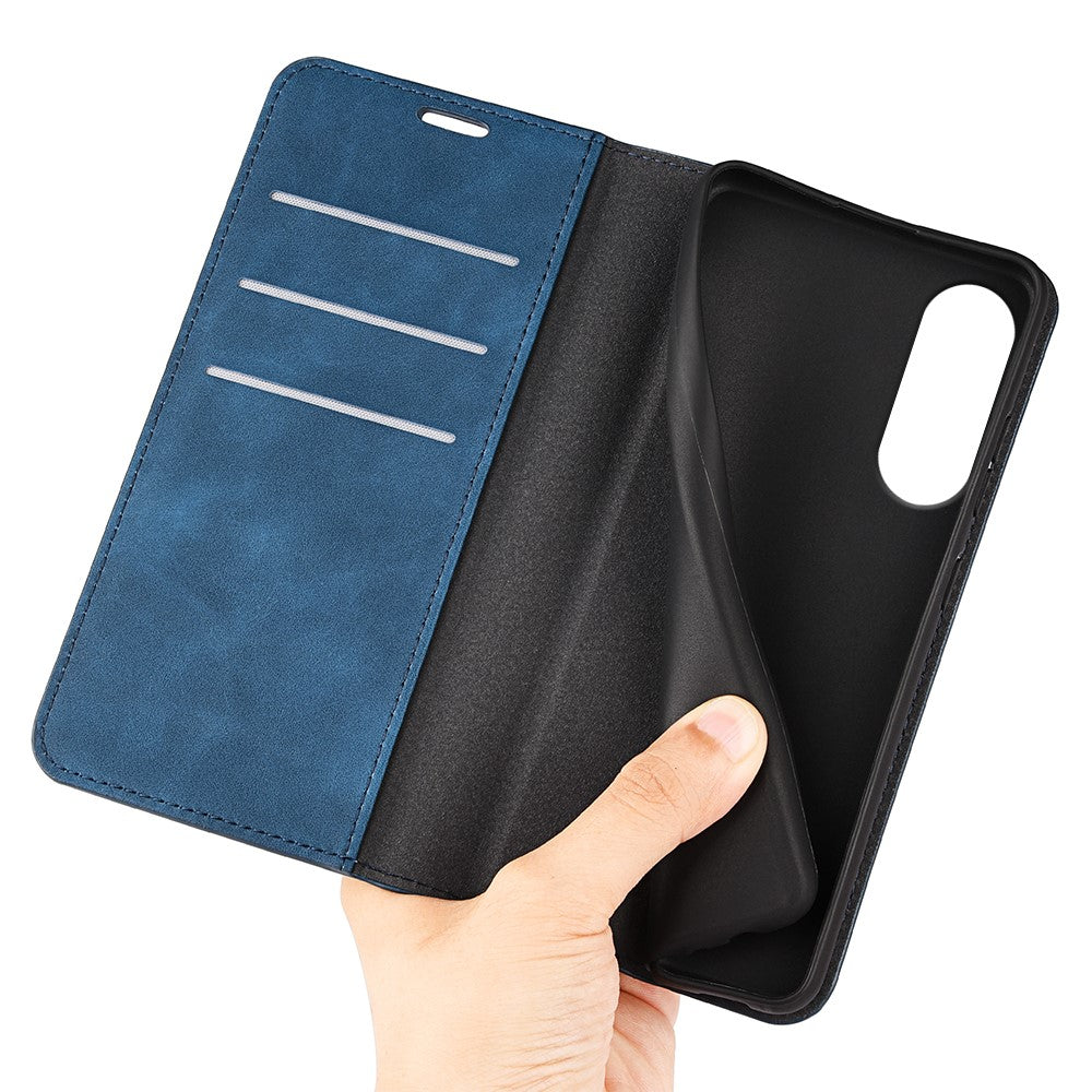 Til Samsung Galaxy S25 Edge cover i kunstlæder med kortholder