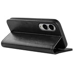 For Samsung Galaxy S25 Edge Case Crazy Horse Texture Stand Leather Phone Cover