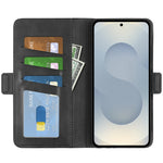 For Samsung Galaxy S25 Edge Case Calf Texture Leather Wallet Phone Cover