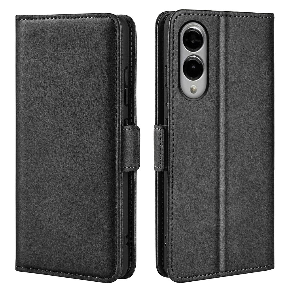 For Samsung Galaxy S25 Edge Case Calf Texture Leather Wallet Phone Cover