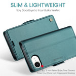 CASEME For iPhone 17e / 16e Leather Case 023 RFID Blocking 3 Card Slot Mobile Cover
