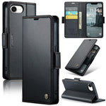 CASEME For iPhone 17e / 16e Leather Case 023 RFID Blocking 3 Card Slot Mobile Cover