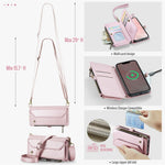 CASEME For iPhone 17e / 16e Leather Case  C36 Zipper Multiple Card Slots Phone Cover with Straps