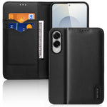 DUX DUCIS For Samsung Galaxy S25 Edge Case Hivo Series Cowhide Leather RFID Blocking Wallet Stand Flip Phone Cover