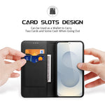 DUX DUCIS For Samsung Galaxy S25 Edge Case Hivo Series Cowhide Leather RFID Blocking Wallet Stand Flip Phone Cover