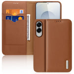 DUX DUCIS For Samsung Galaxy S25 Edge Case Hivo Series Cowhide Leather RFID Blocking Wallet Stand Flip Phone Cover