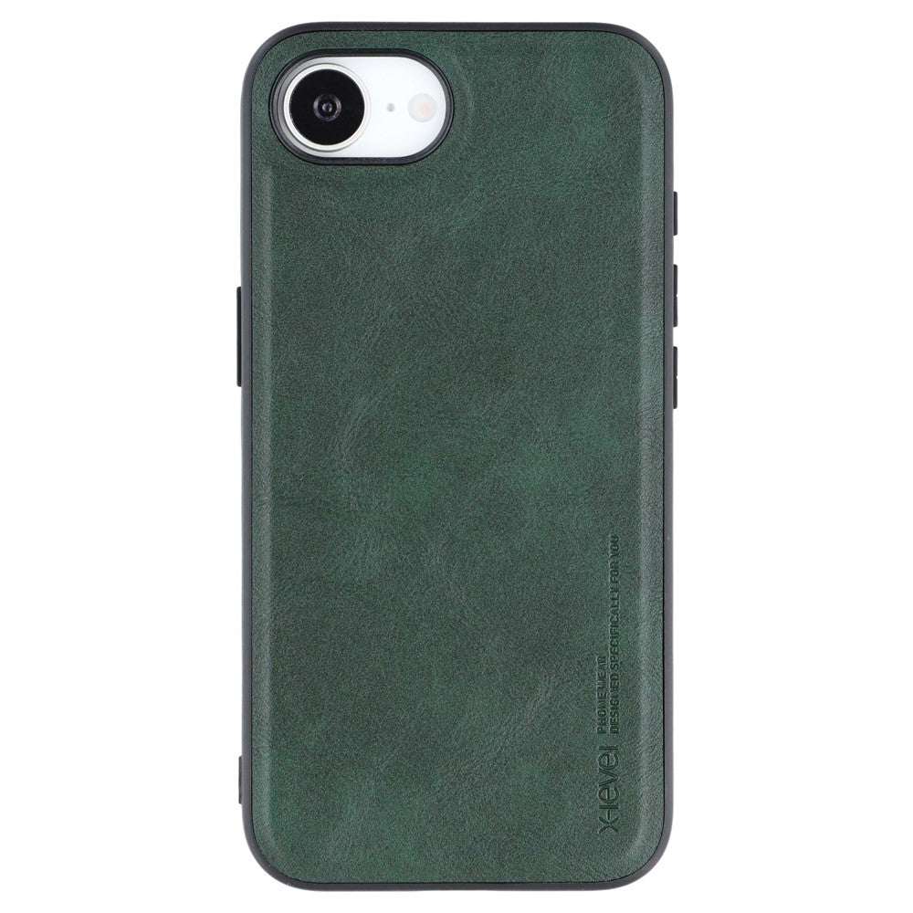 X-LEVEL Bojue-3 Series For iPhone 17e / 16e Case Leather Coated PC+TPU Phone Back Cover