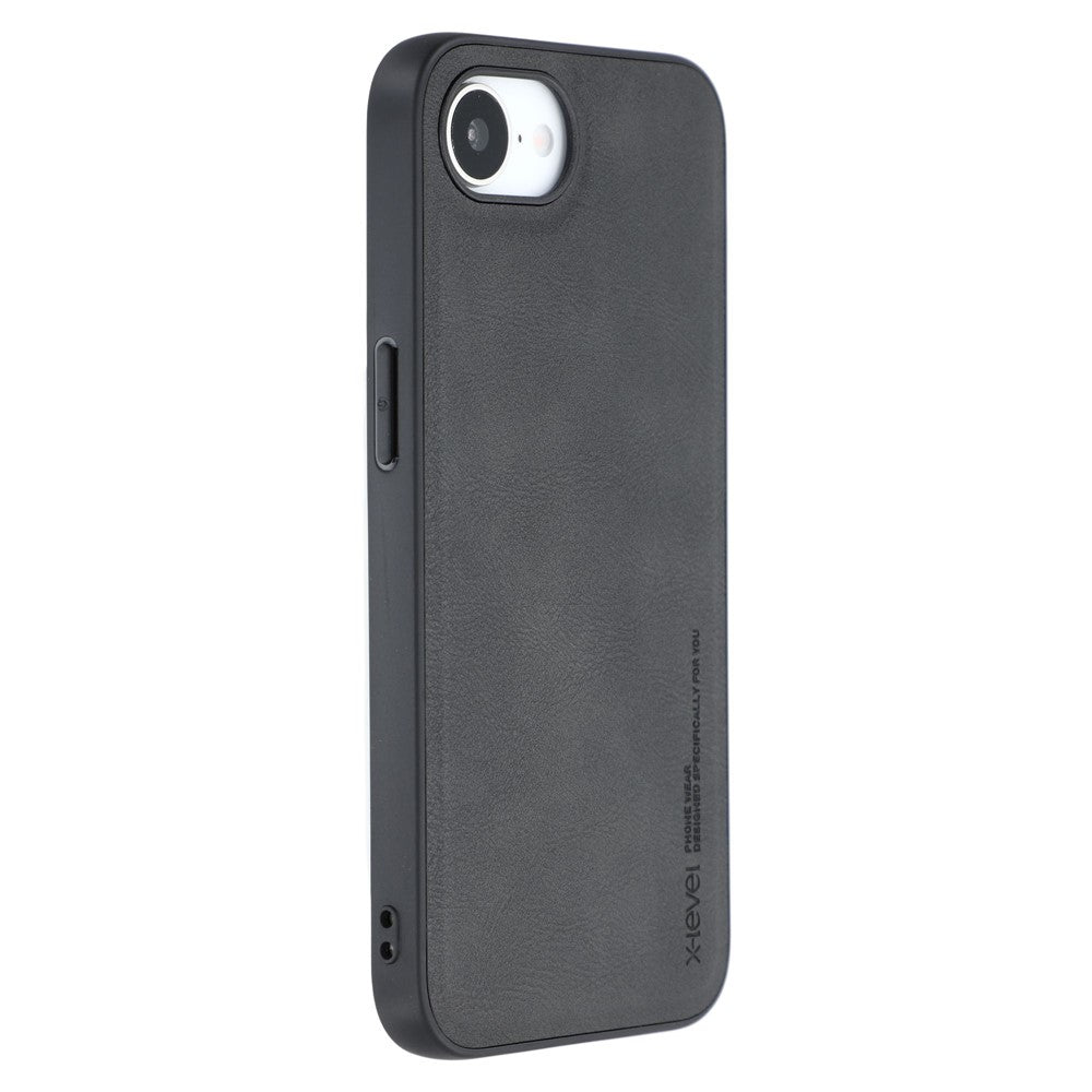 X-LEVEL Bojue-3 Series For iPhone 17e / 16e Case Leather Coated PC+TPU Phone Back Cover