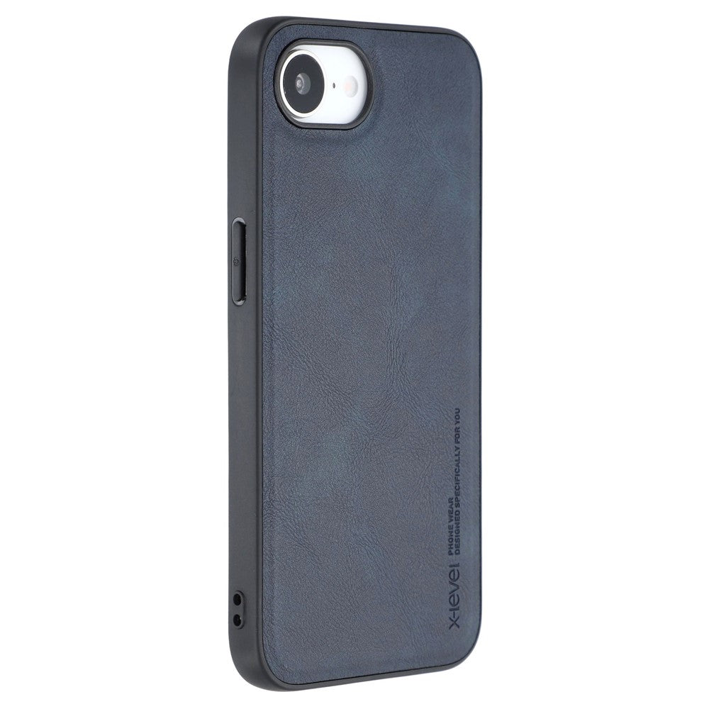 X-LEVEL Bojue-3 Series For iPhone 17e / 16e Case Leather Coated PC+TPU Phone Back Cover