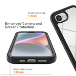 For iPhone 17e / 16e Case PC + TPU Phone Clear Back Cover with PET Screen Film