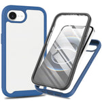For iPhone 17e / 16e Case PC + TPU Phone Clear Back Cover with PET Screen Film