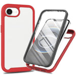 For iPhone 17e / 16e Case PC + TPU Phone Clear Back Cover with PET Screen Film