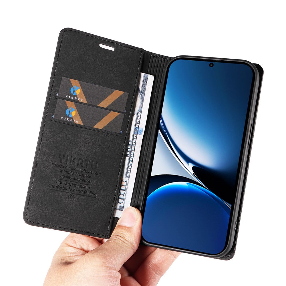 YIKATU Läderfodral för Xiaomi Redmi Turbo 4 5G / Poco X7 Pro 5G YK-004 Plånboksfodral med beröringsfunktion
